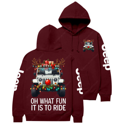 Oh What Fun It Is To Ride Jpmas Casual Hoodie