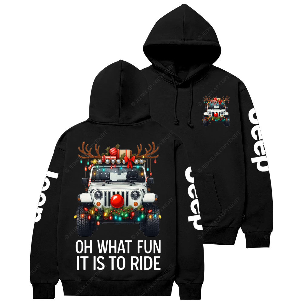Oh What Fun It Is To Ride Jpmas Casual Hoodie
