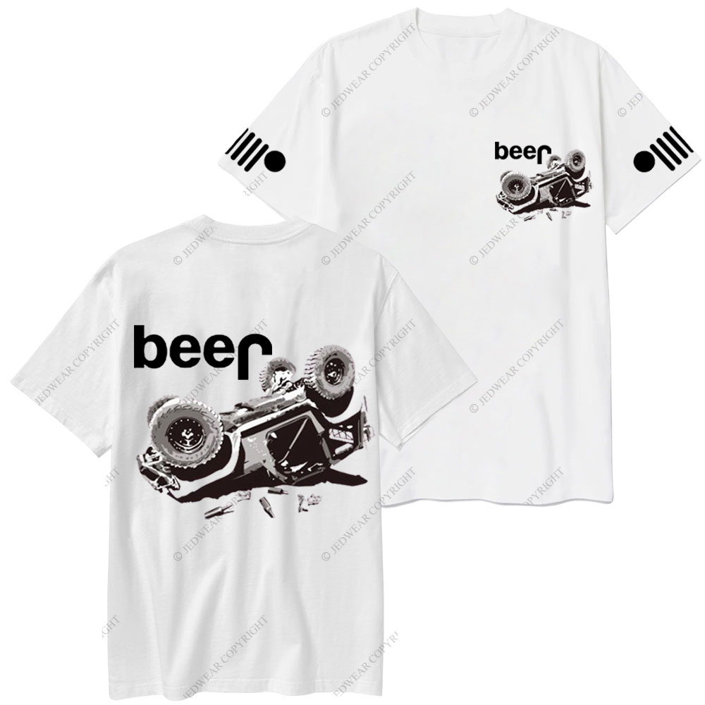 Funny Beer Overturn Jp Offroad Double Printed T-Shirt