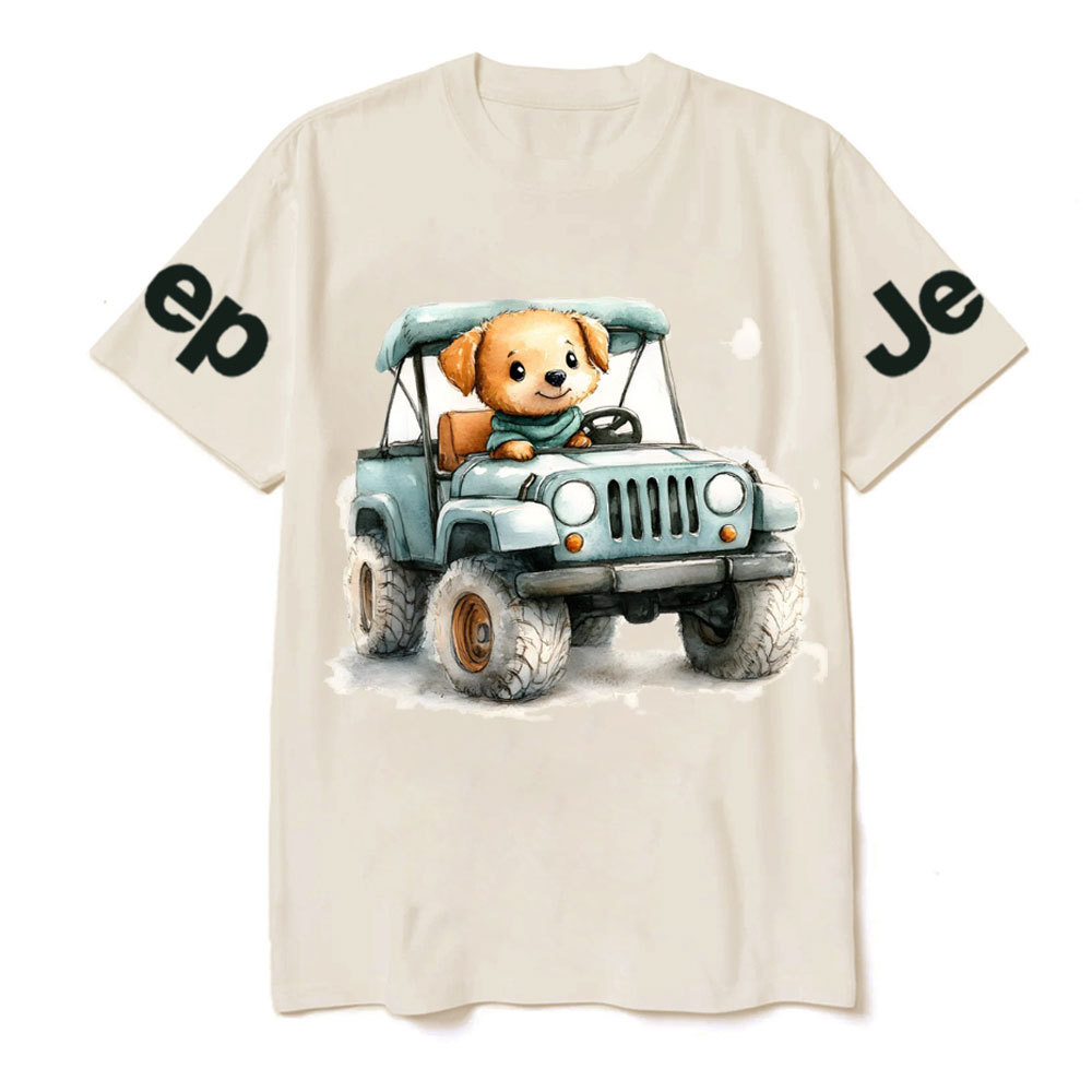 Cute Puppy Driving a Small Jp T-Shirt