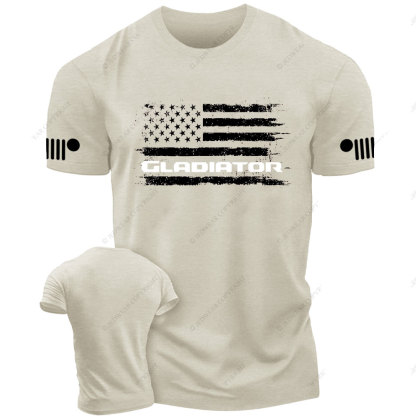 Distressed American Flag Gladiator Jp T-Shirt