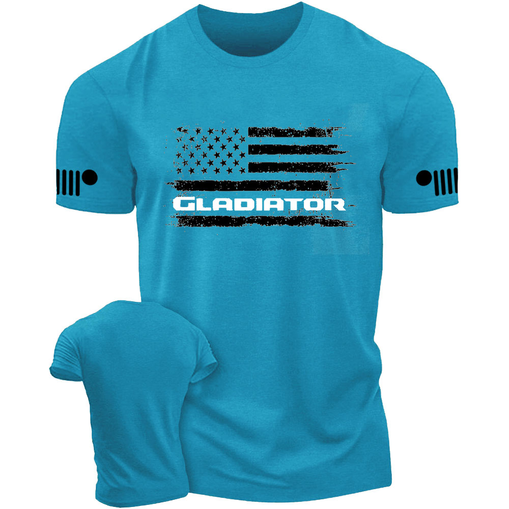 Distressed American Flag Gladiator Jp T-Shirt