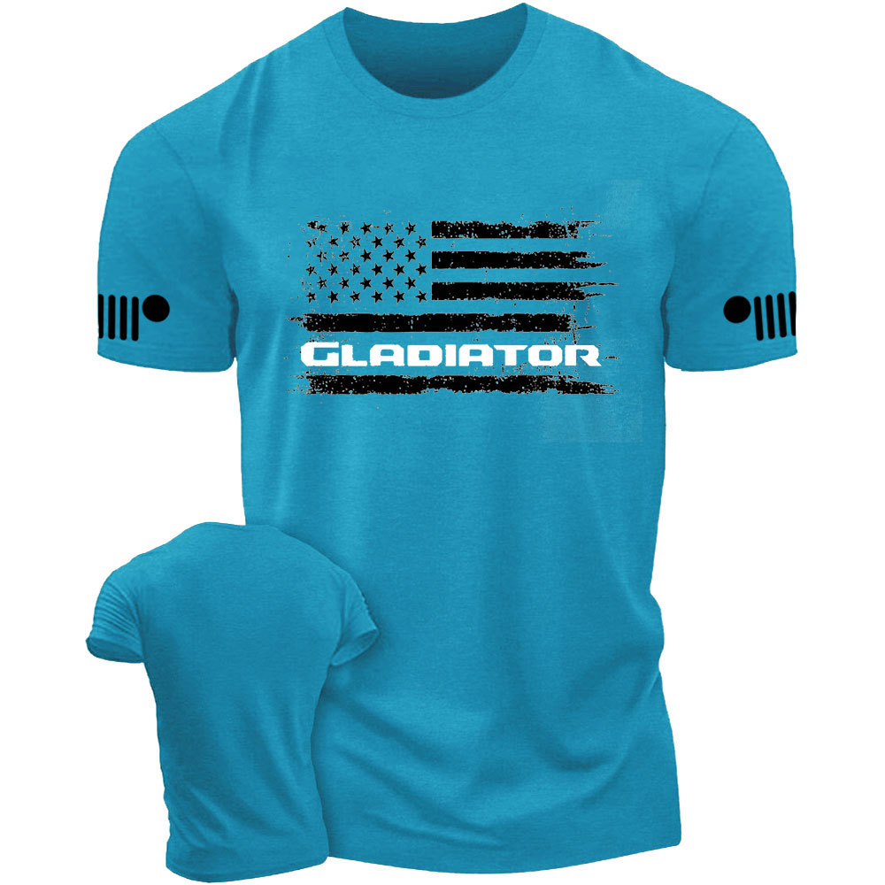 Distressed American Flag Gladiator Jp T-Shirt