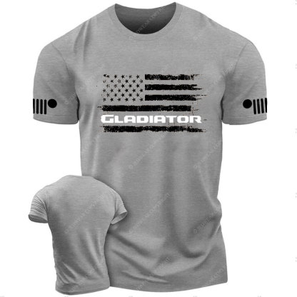 Distressed American Flag Gladiator Jp T-Shirt