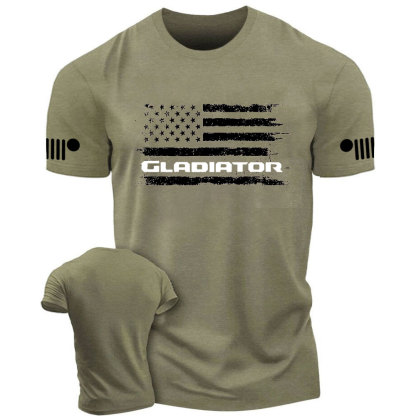 Distressed American Flag Gladiator Jp T-Shirt