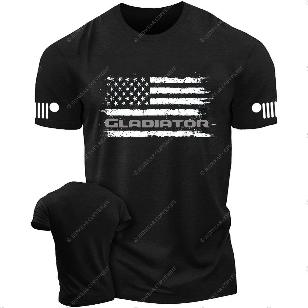 Distressed American Flag Gladiator Jp T-Shirt