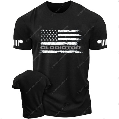 Distressed American Flag Gladiator Jp T-Shirt