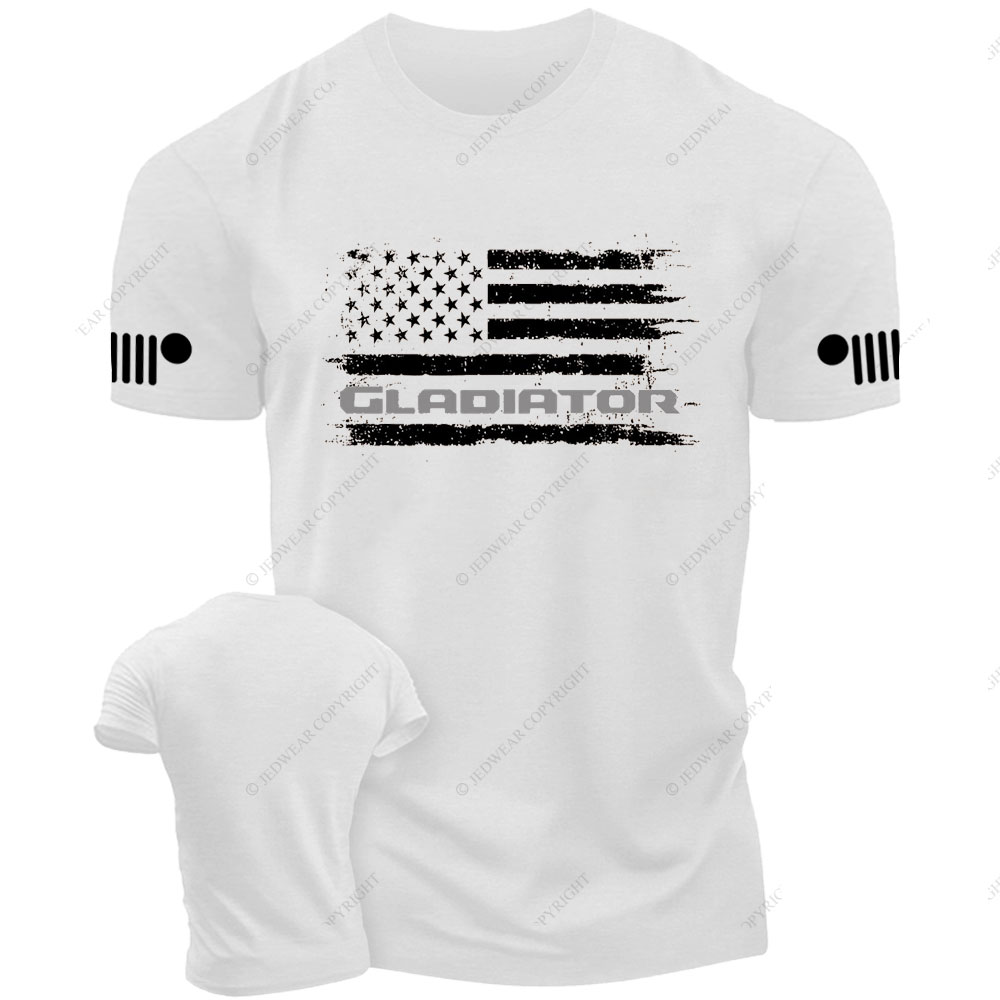 Distressed American Flag Gladiator Jp T-Shirt