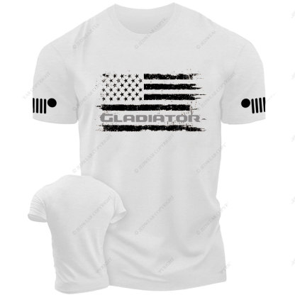 Distressed American Flag Gladiator Jp T-Shirt