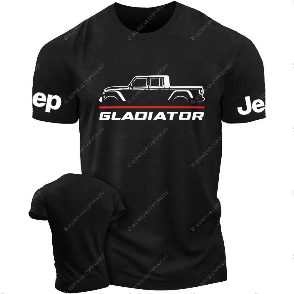 Jeep Gladiator Car Thin Red Line Fireman T-Shirt