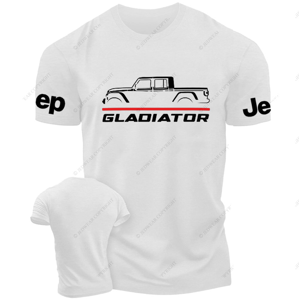 Jeep Gladiator Car Thin Red Line Fireman T-Shirt