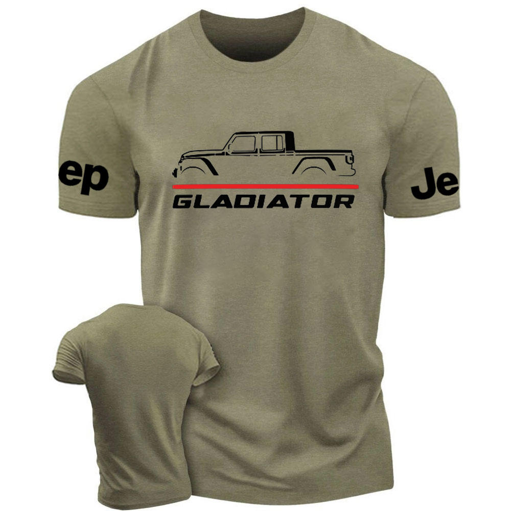 Jeep Gladiator Car Thin Red Line Fireman T-Shirt