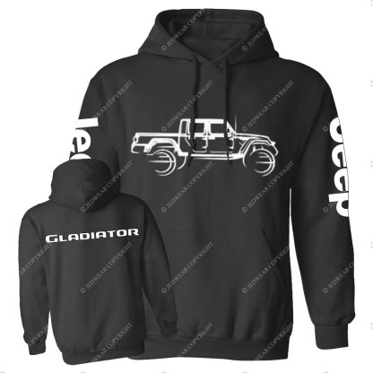 Jp Gladiator Outline Jp Double Printed Casual Hoodie
