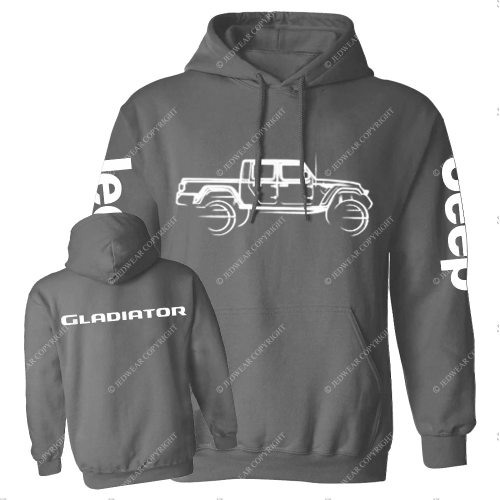 Jp Gladiator Outline Jp Double Printed Casual Hoodie