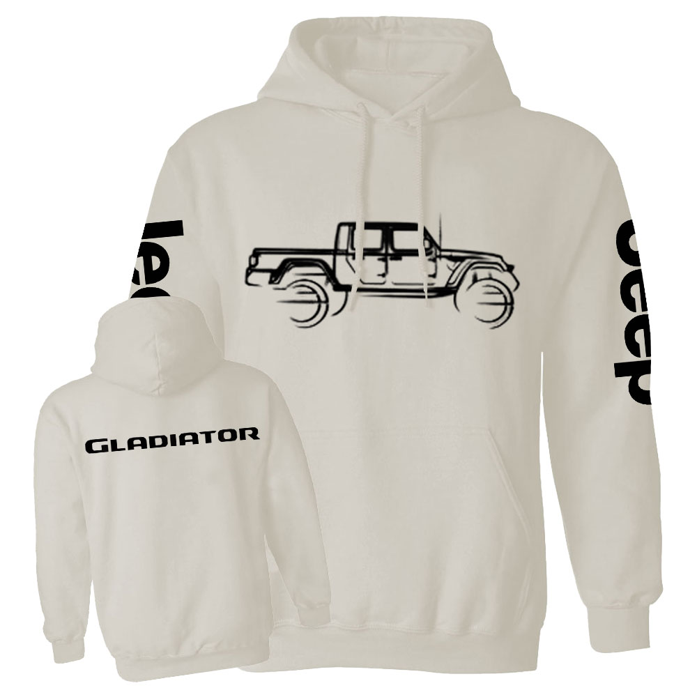 Jp Gladiator Outline Jp Double Printed Casual Hoodie