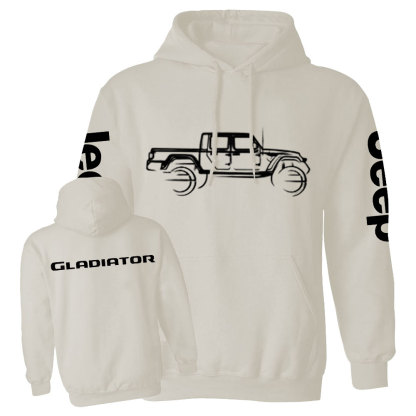 Jp Gladiator Outline Jp Double Printed Casual Hoodie