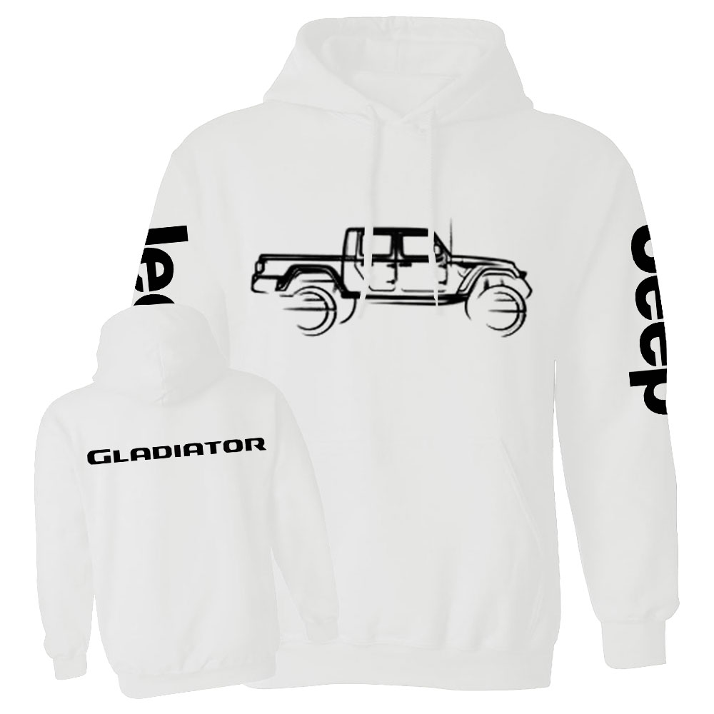 Jp Gladiator Outline Jp Double Printed Casual Hoodie