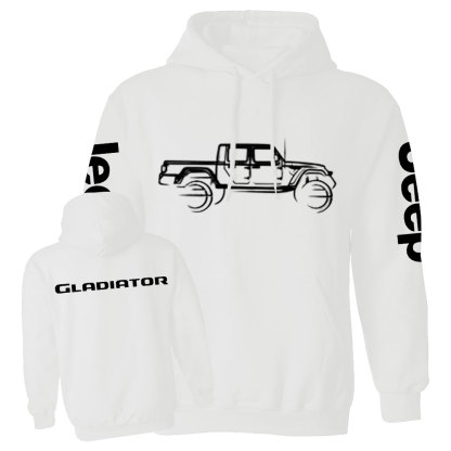 Jp Gladiator Outline Jp Double Printed Casual Hoodie