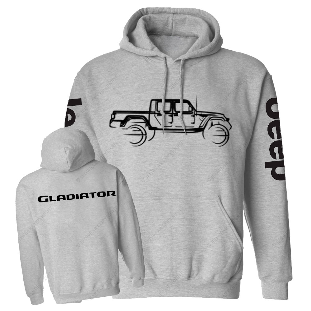 Jp Gladiator Outline Jp Double Printed Casual Hoodie