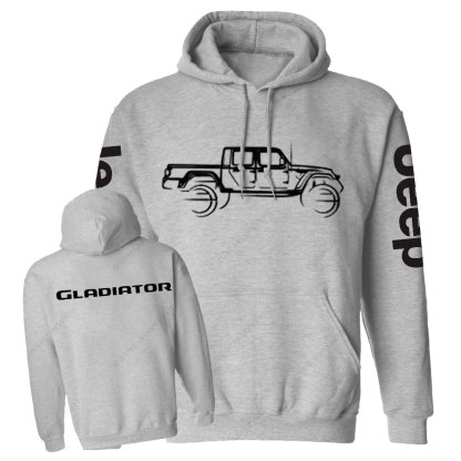 Jp Gladiator Outline Jp Double Printed Casual Hoodie