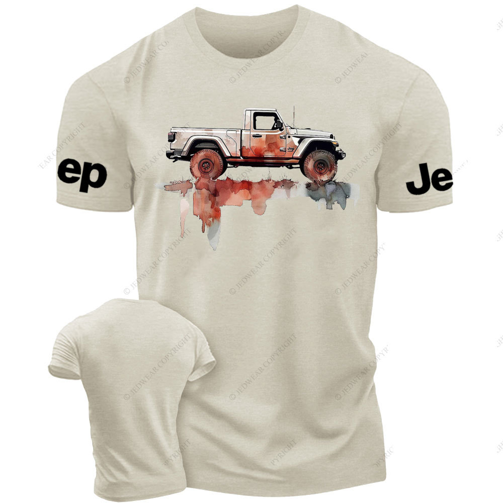 Jeep Gladiator Watercolor Illustration Off-Road Adventure T-Shirt
