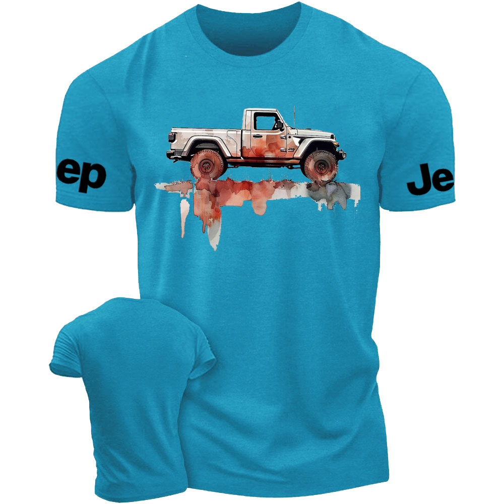 Jeep Gladiator Watercolor Illustration Off-Road Adventure T-Shirt