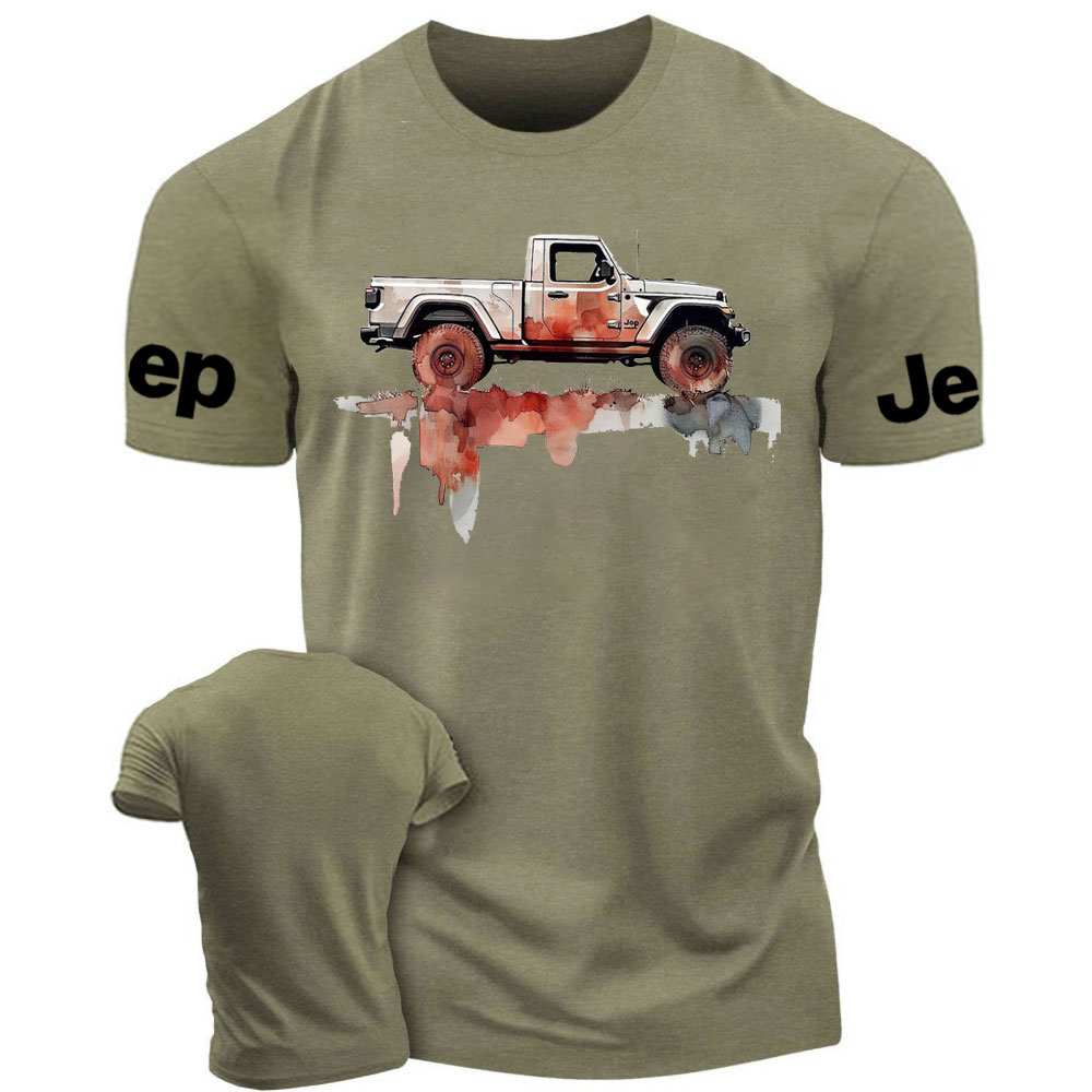 Jeep Gladiator Watercolor Illustration Off-Road Adventure T-Shirt