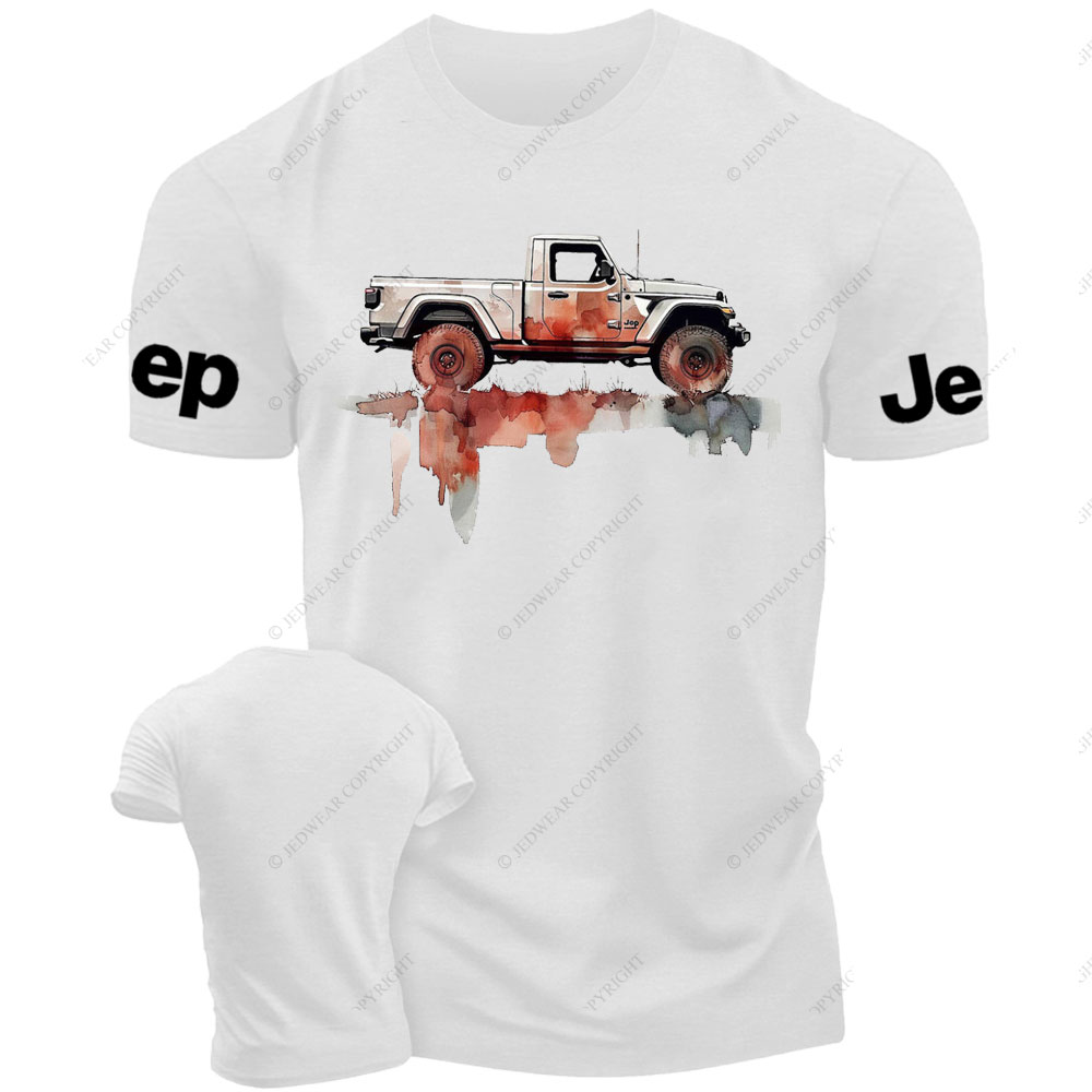 Jeep Gladiator Watercolor Illustration Off-Road Adventure T-Shirt