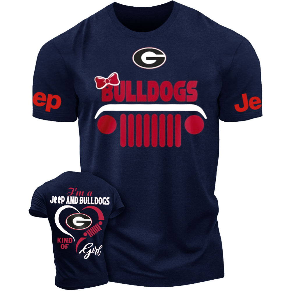 Georgia Bulldogs Football Team Heart Jeep Girl T-Shirt