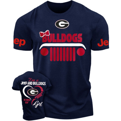 Georgia Bulldogs Football Team Heart Jeep Girl T-Shirt