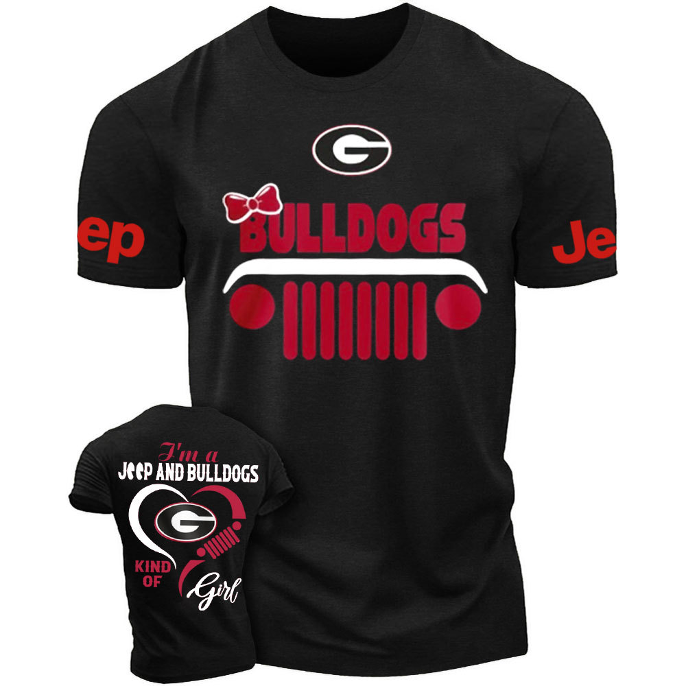 Georgia Bulldogs Football Team Heart Jeep Girl T-Shirt