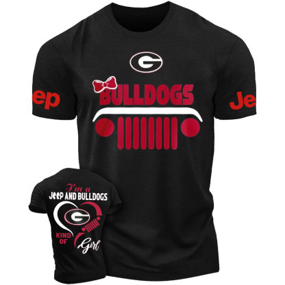 Georgia Bulldogs Football Team Heart Jeep Girl T-Shirt