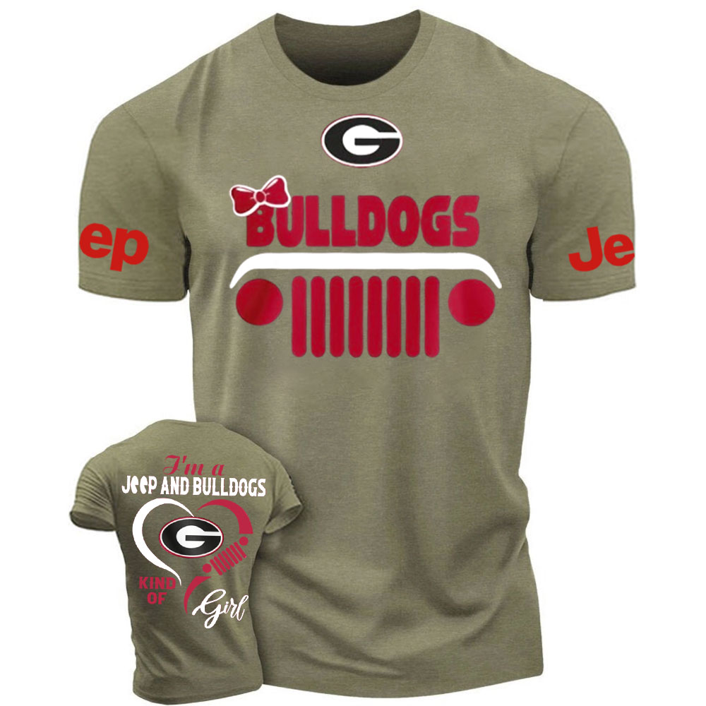 Georgia Bulldogs Football Team Heart Jeep Girl T-Shirt