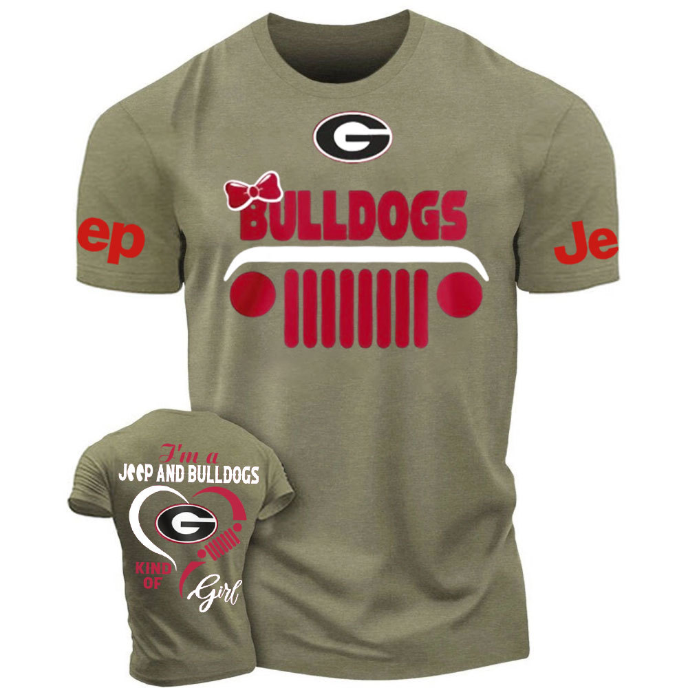 Georgia Bulldogs Football Team Heart Jeep Girl T-Shirt