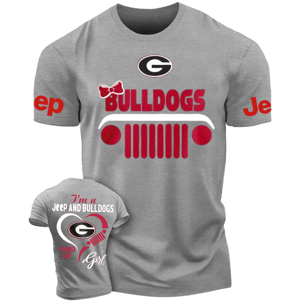 Georgia Bulldogs Football Team Heart Jeep Girl T-Shirt