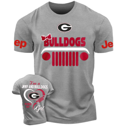Georgia Bulldogs Football Team Heart Jeep Girl T-Shirt