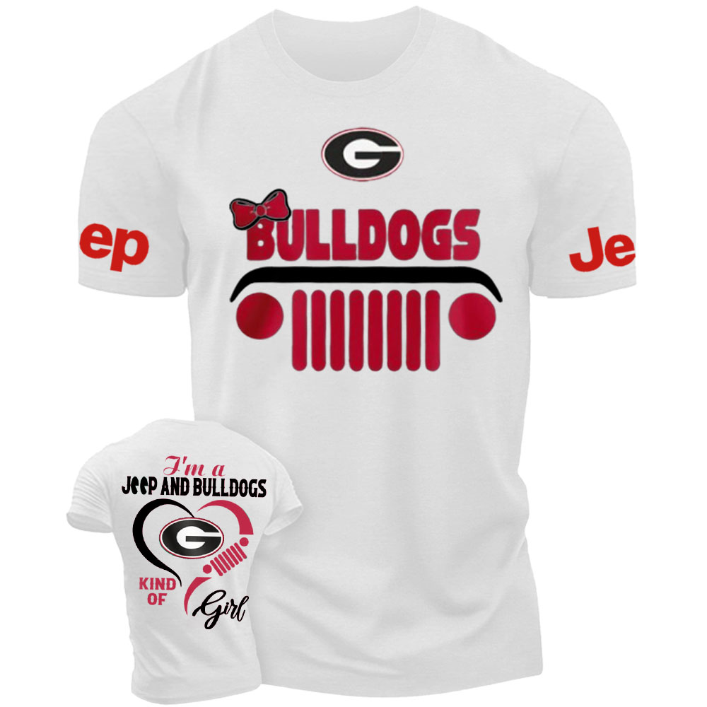 Georgia Bulldogs Football Team Heart Jeep Girl T-Shirt