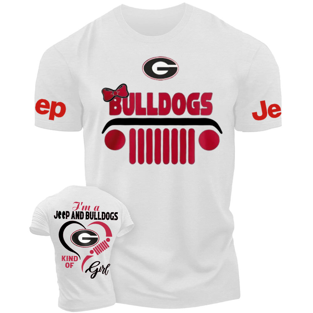 Georgia Bulldogs Football Team Heart Jeep Girl T-Shirt