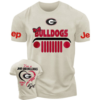Georgia Bulldogs Football Team Heart Jeep Girl T-Shirt