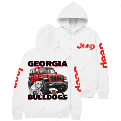 Georgia Jp Bulldog Red Helemet Jp Lover Casual Hoodie