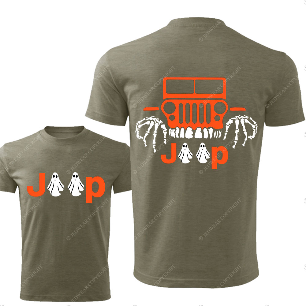 Jp Ghost Halloween Double Printed T-Shirt