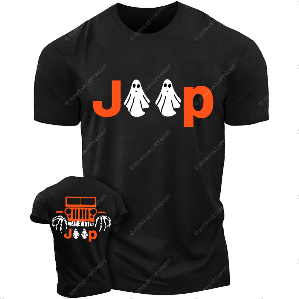 Jp Ghost Halloween Double Printed T-Shirt