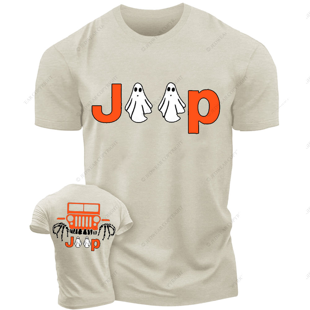 Jp Ghost Halloween Double Printed T-Shirt