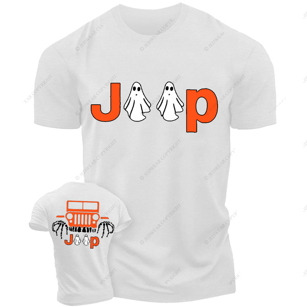 Jp Ghost Halloween Double Printed T-Shirt