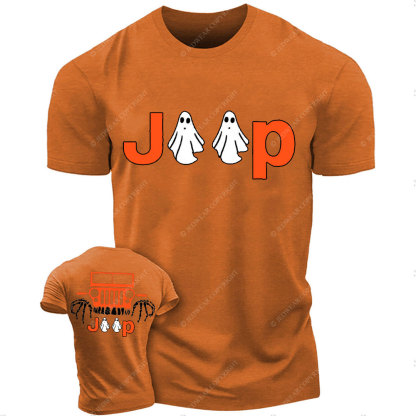 Jp Ghost Halloween Double Printed T-Shirt