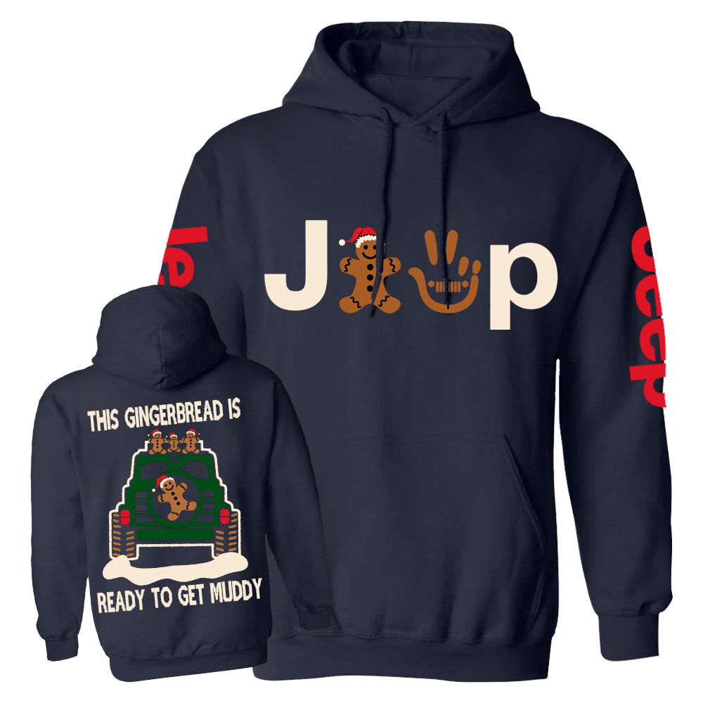 This Gingerbread is Ready to Get Muddy Jp Casual Hoodie
