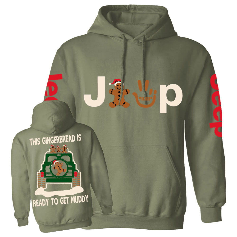 This Gingerbread is Ready to Get Muddy Jp Casual Hoodie