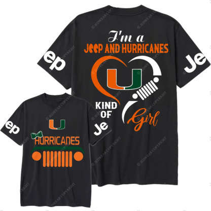 Miami Hurricanes Football Team Heart Jp Girl T-Shirt