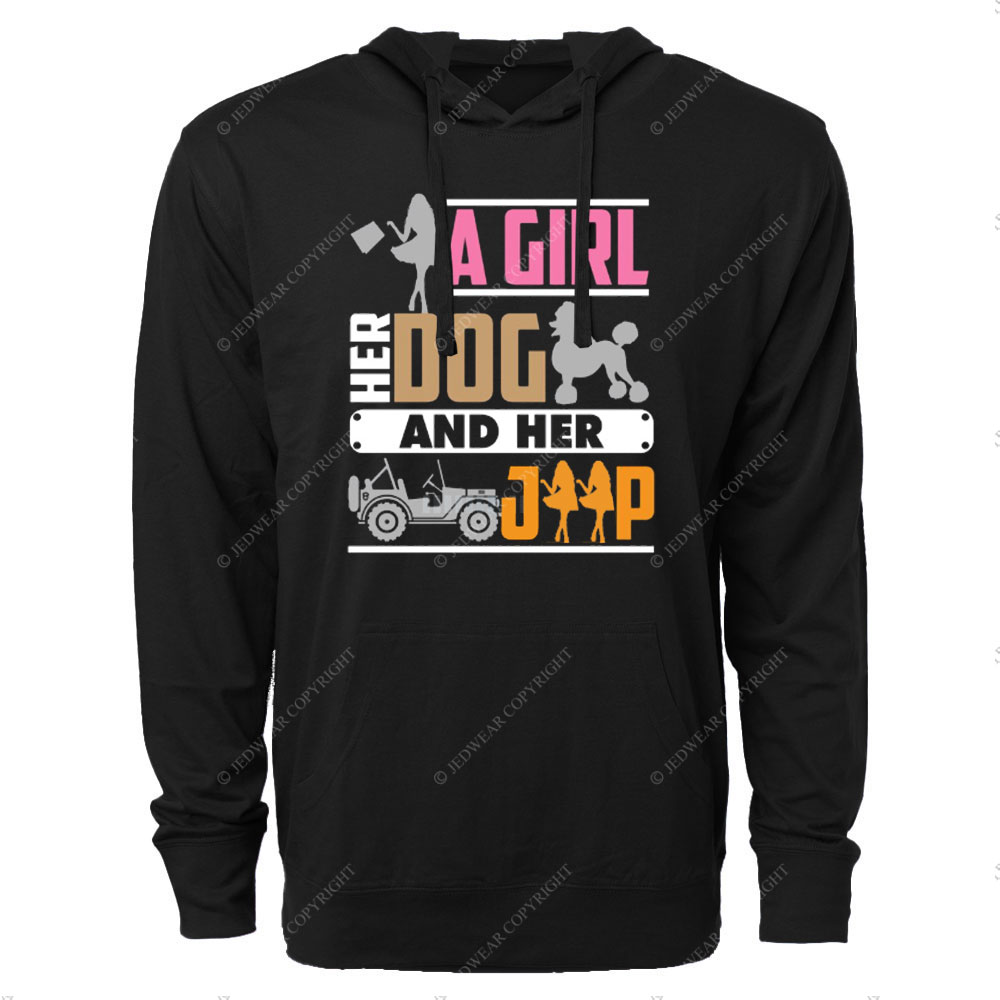 A Girl Her Dog Her Jp Pet Owner Oversized Lightweight Hoodie