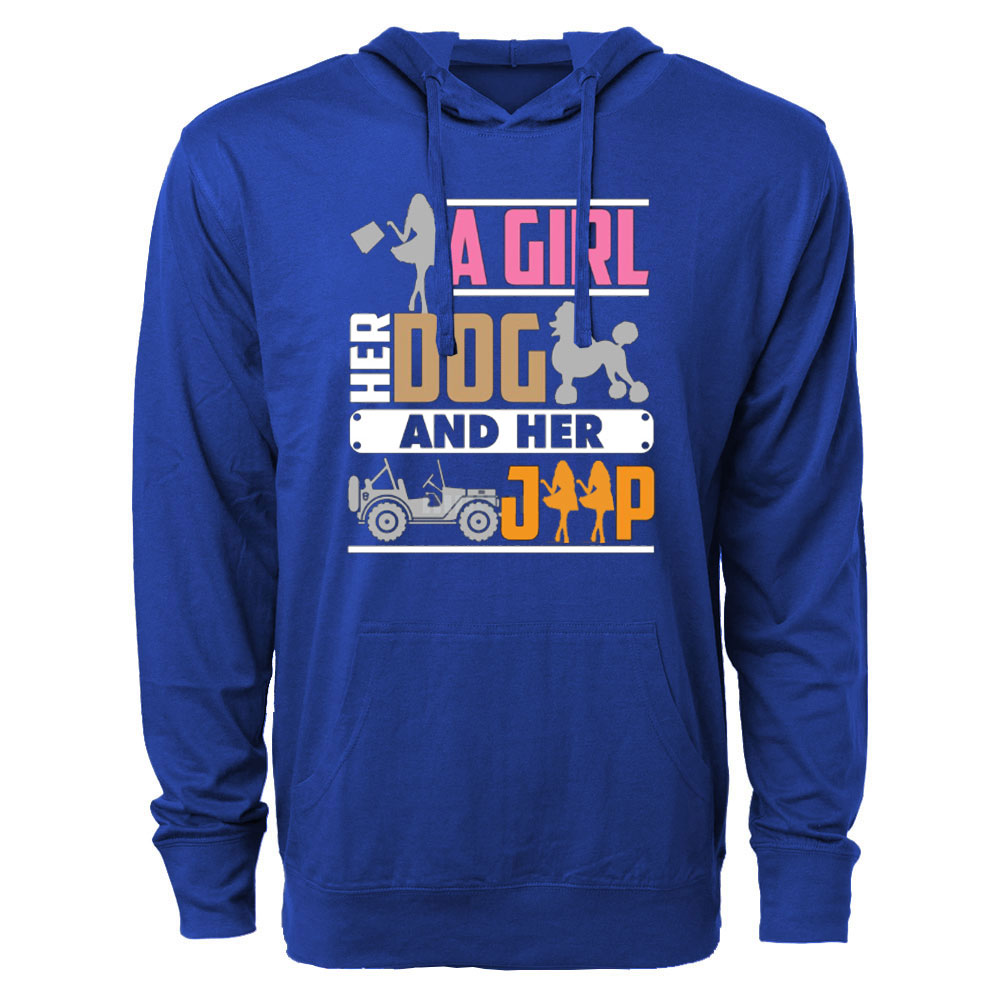 A Girl Her Dog Her Jp Pet Owner Oversized Lightweight Hoodie